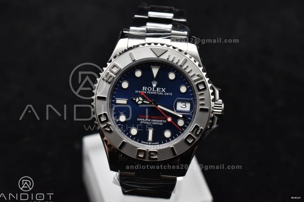 A2824 1:1 Dial Best 316L 37mm Yacht-Master Blue Bracelet SS Edition 268622 Case and CVSF 0301